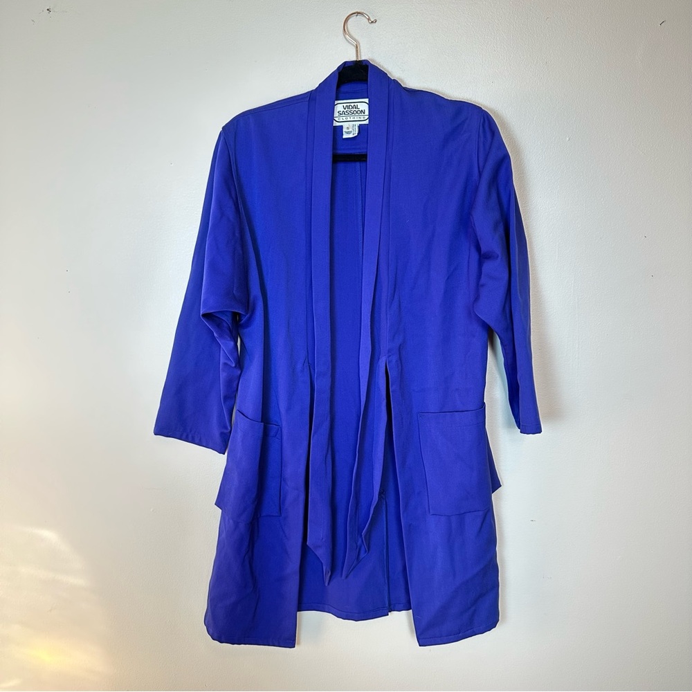 Vintage Vidal Sassoon Clothing Long Purple Blue B… - image 1